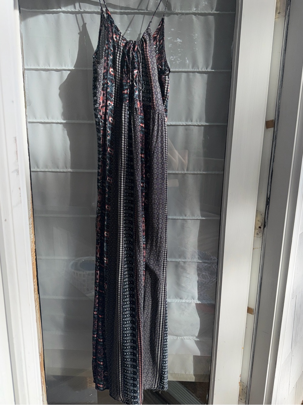 BCBGMaxAzria Black Floral Print Maxi Dress